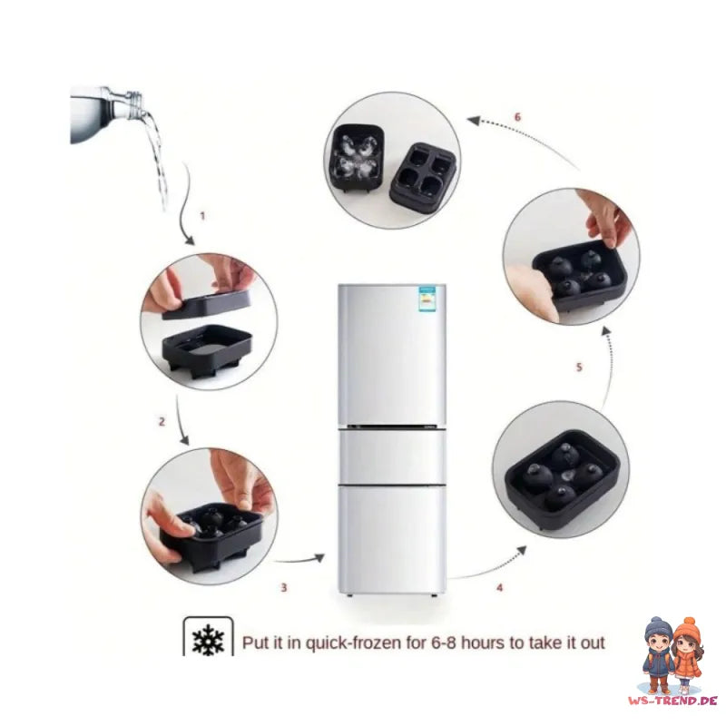 Totenkopf Eiswürfelform aus Silikon mit abnehmbarem Deckel Selbermachen XL - WS-Trend.de