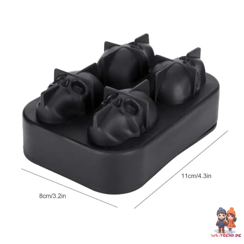 Totenkopf Eiswürfelform aus Silikon mit abnehmbarem Deckel Selbermachen XL - WS-Trend.de