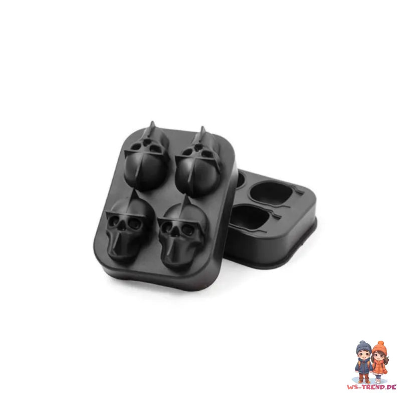 Totenkopf Eiswürfelform aus Silikon mit abnehmbarem Deckel Selbermachen XL - WS-Trend.de