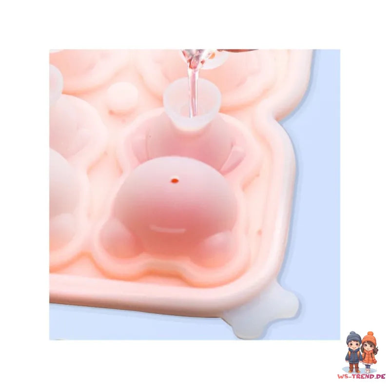 Teddybär Eiswürfelform aus Silikon mit abnehmbarem Deckel - WS-Trend.de