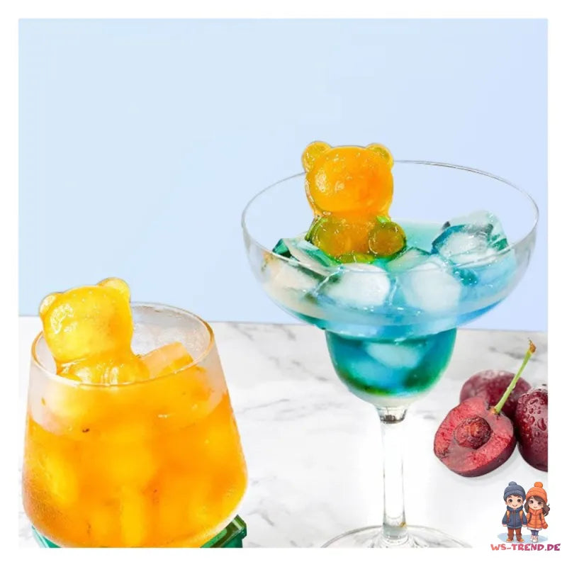 Teddybär Eiswürfelform aus Silikon mit abnehmbarem Deckel - WS-Trend.de