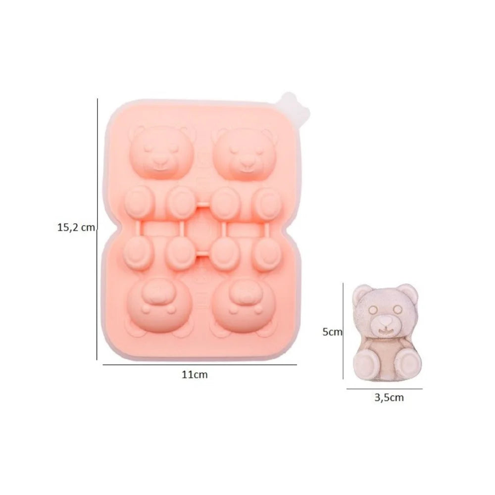 Teddybär Eiswürfelform aus Silikon mit abnehmbarem Deckel - WS-Trend.de