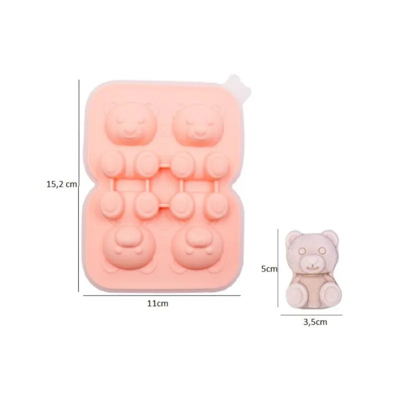 Teddybär Eiswürfelform aus Silikon mit abnehmbarem Deckel - WS-Trend.de