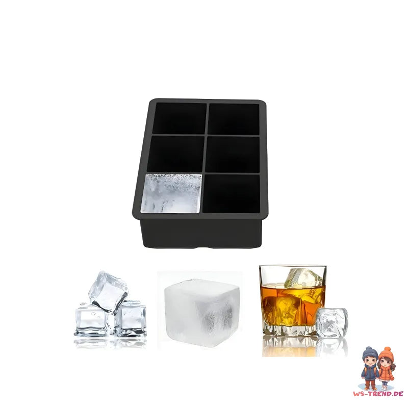 XL Eiswürfel Eiswürfelform aus Silikon Selbermachen 5 cm Würfel - WS-Trend.de