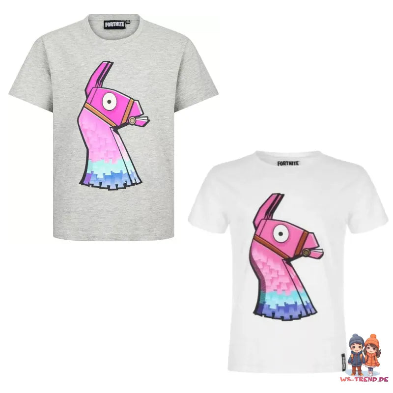 Gamer Fortnite Lama Jungen kurzarm T-Shirt Shirt - WS-Trend.de Baumwolle Gr. 152-164