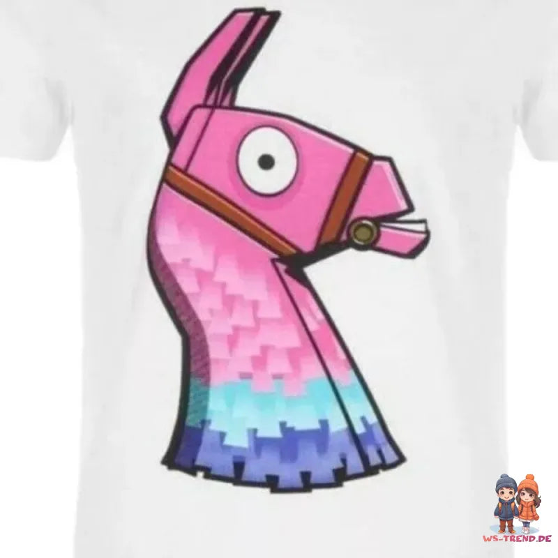 Gamer Fortnite Lama Jungen kurzarm T-Shirt Shirt - WS-Trend.de Baumwolle Gr. 152-164