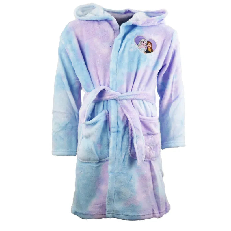 Disney die Eiskönigin Elsa Anna Kinder Fleece Bademantel mit Kapuze - WS-Trend.de Gr. 98 - 128