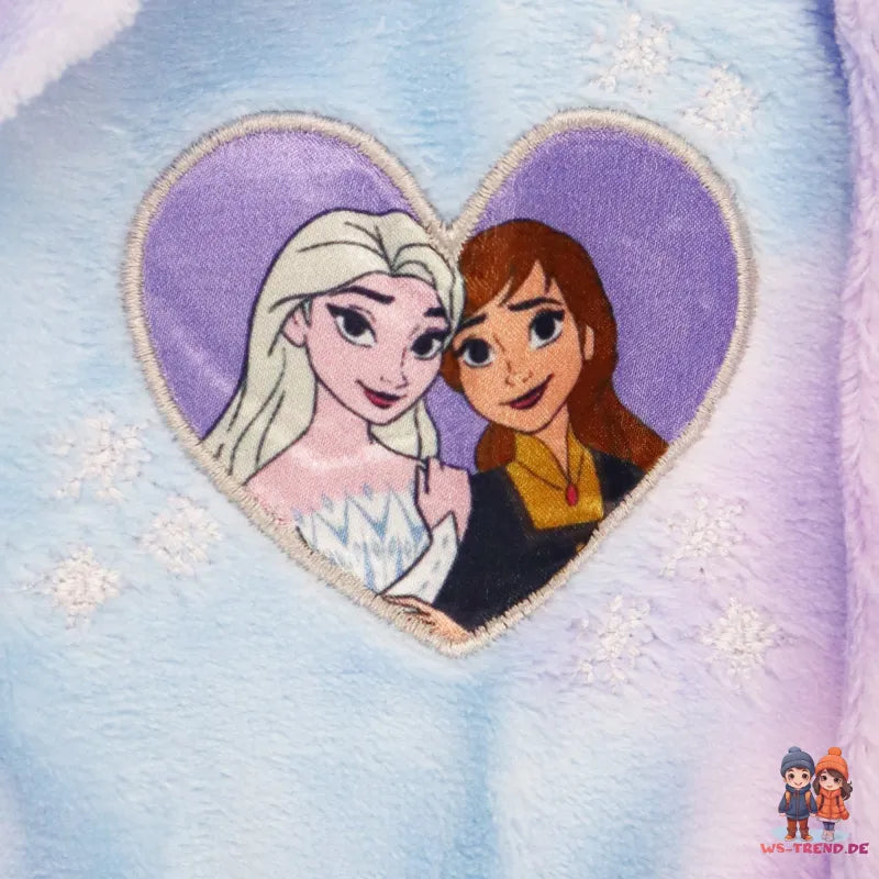 Disney die Eiskönigin Elsa Anna Kinder Fleece Bademantel mit Kapuze - WS-Trend.de Gr. 98 - 128