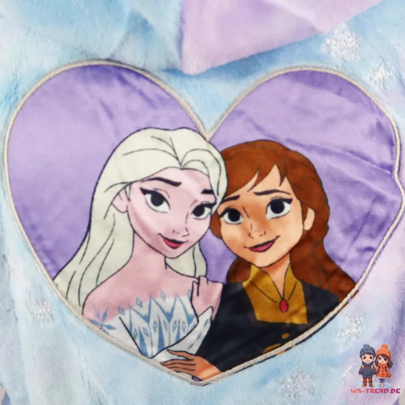 Disney die Eiskönigin Elsa Anna Kinder Fleece Bademantel mit Kapuze - WS-Trend.de Gr. 98 - 128