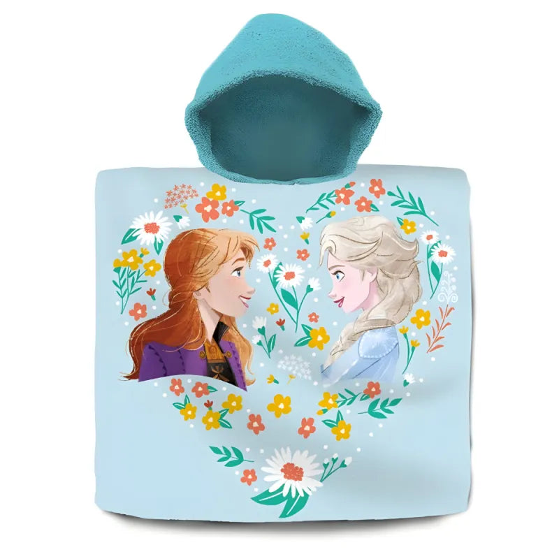 Disney Die Eiskönigin Anna Elsa Kinder Poncho Badeponcho 100% Baumwolle - WS-Trend.de