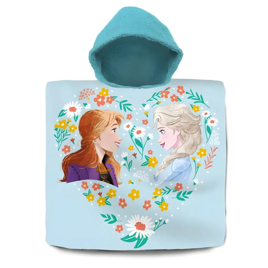 Disney Die Eiskönigin Anna Elsa Kinder Poncho Badeponcho 100% Baumwolle - WS-Trend.de