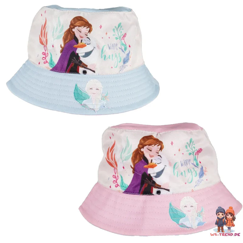 Disney Die Eiskönigin Anna Elsa Olaf Kinder Fischermütze Fischerhut - WS-Trend.de Hut Sommerhut Gr. 52-54