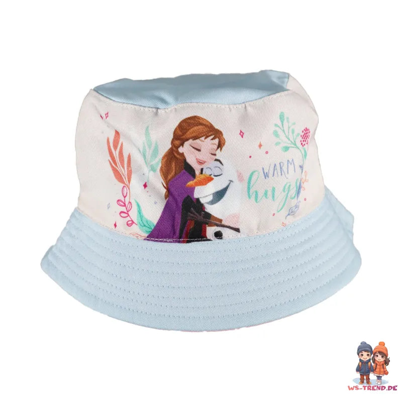 Disney Die Eiskönigin Anna Elsa Olaf Kinder Fischermütze Fischerhut - WS-Trend.de Hut Sommerhut Gr. 52-54