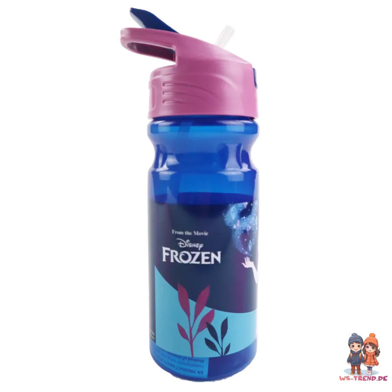 Disney Die Eiskönigin Trinkflasche Flasche 500 ml Griff Strohhalm - WS-Trend.de Wasserflasche