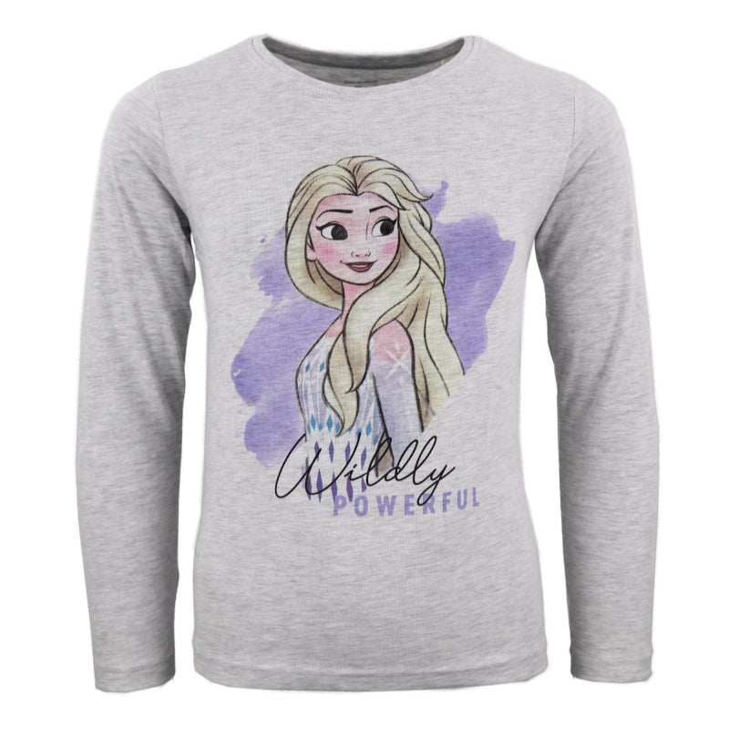 Die Eiskönigin 2 Elsa Kinder langarm Schlafanzug Pyjama - WS-Trend.de lang Baumwolle Grau Gelb 104-134