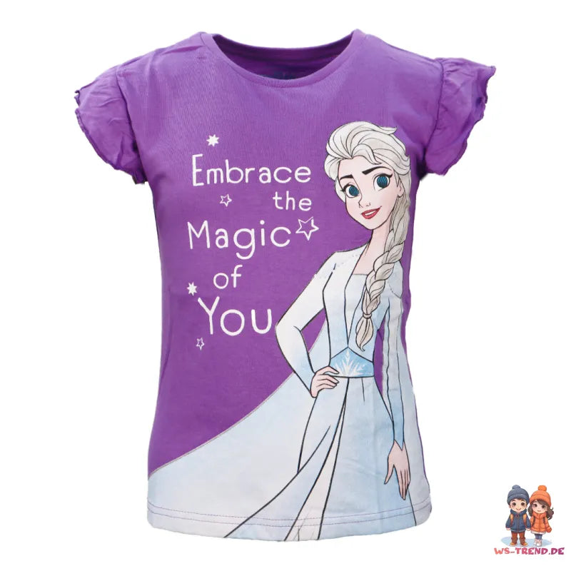 Disney Die Eiskönigin Elsa Kinder kurzarm Schlafanzug Pyjama - WS-Trend.de Anna 92 bis 128