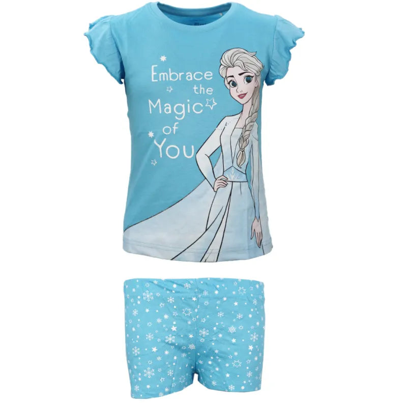 Disney Die Eiskönigin Elsa Kinder kurzarm Schlafanzug Pyjama - WS-Trend.de Anna 92 bis 128
