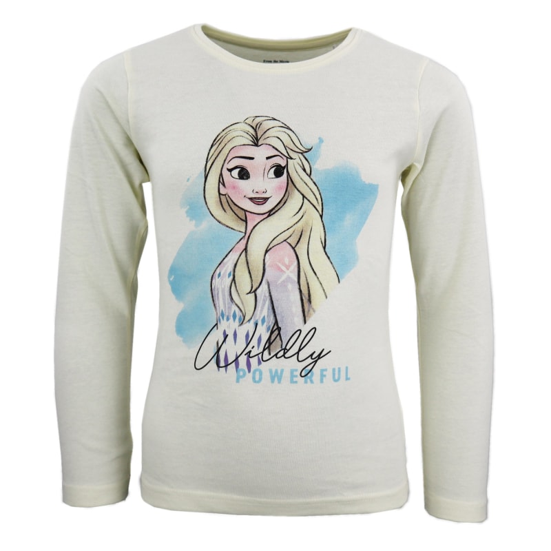 Die Eiskönigin 2 Elsa Kinder langarm Schlafanzug Pyjama - WS-Trend.de lang Baumwolle Grau Gelb 104-134