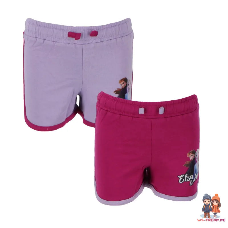 Disney Die Eiskönigin Anna Elsa Mädchen Kinder Shorts - WS-Trend.de Gr. 98 bis 128 Baumwolle