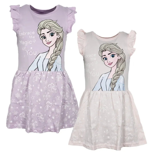 Disney Die Eiskönigin Elsa Kinder Mädchen Sommerkleid Kleid - WS-Trend.de Gr. 92-128 Baumwolle