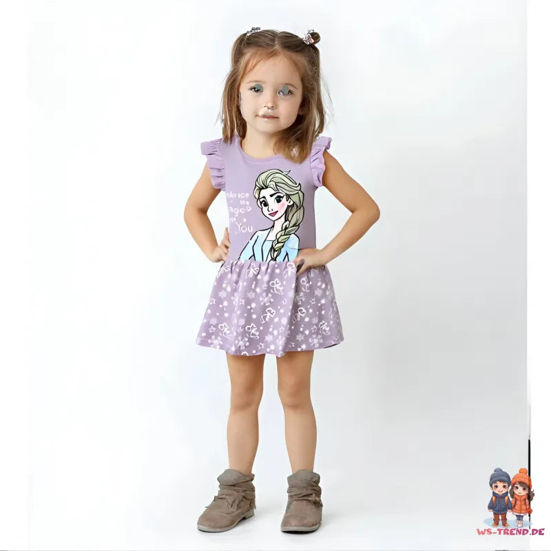 Disney Die Eiskönigin Elsa Kinder Mädchen Sommerkleid Kleid - WS-Trend.de Gr. 92-128 Baumwolle