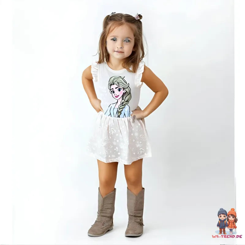 Disney Die Eiskönigin Elsa Kinder Mädchen Sommerkleid Kleid - WS-Trend.de Gr. 92-128 Baumwolle