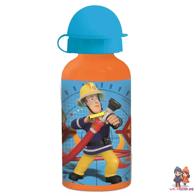 Feuerwehrmann Sam 2 tlg. Set Kinder Sport Aluminium Trinkflasche Flasche Becher - WS-Trend.de