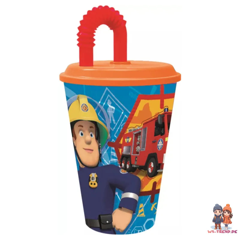 Feuerwehrmann Sam 2 tlg. Set Kinder Sport Aluminium Trinkflasche Flasche Becher - WS-Trend.de