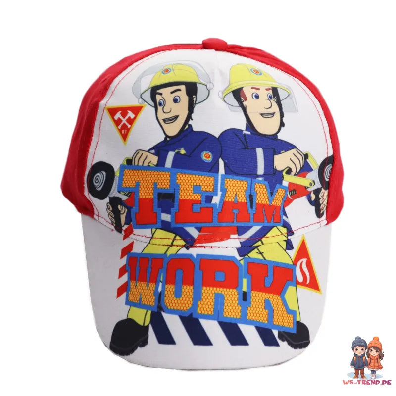 Feuerwehrmann Sam Kinder Baseball Kappe Basecap - WS-Trend.de Mütze Hut Jungen Blau Rot 52-54