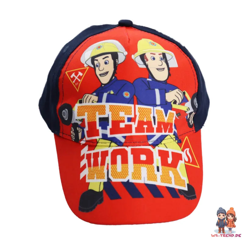 Feuerwehrmann Sam Kinder Baseball Kappe Basecap - WS-Trend.de Mütze Hut Jungen Blau Rot 52-54