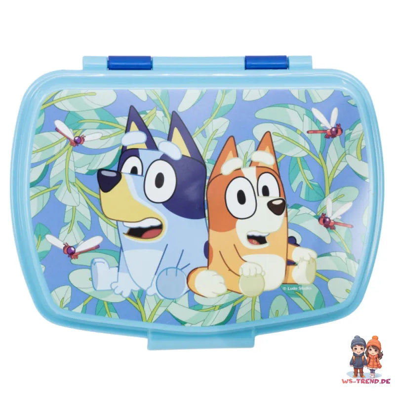 Bluey Bingo Kinder 4 teiliges Set Brotdose Trinkflasche Besteck WS Trend.de
