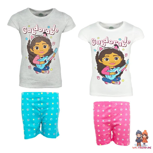Gabbys Dollhouse Kinder Mädchen kurzarm Schlafanzug Pyjama - WS-Trend.de 104-134 Baumwolle