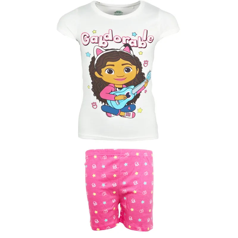 Gabbys Dollhouse Kinder Mädchen kurzarm Schlafanzug Pyjama - WS-Trend.de 104-134 Baumwolle