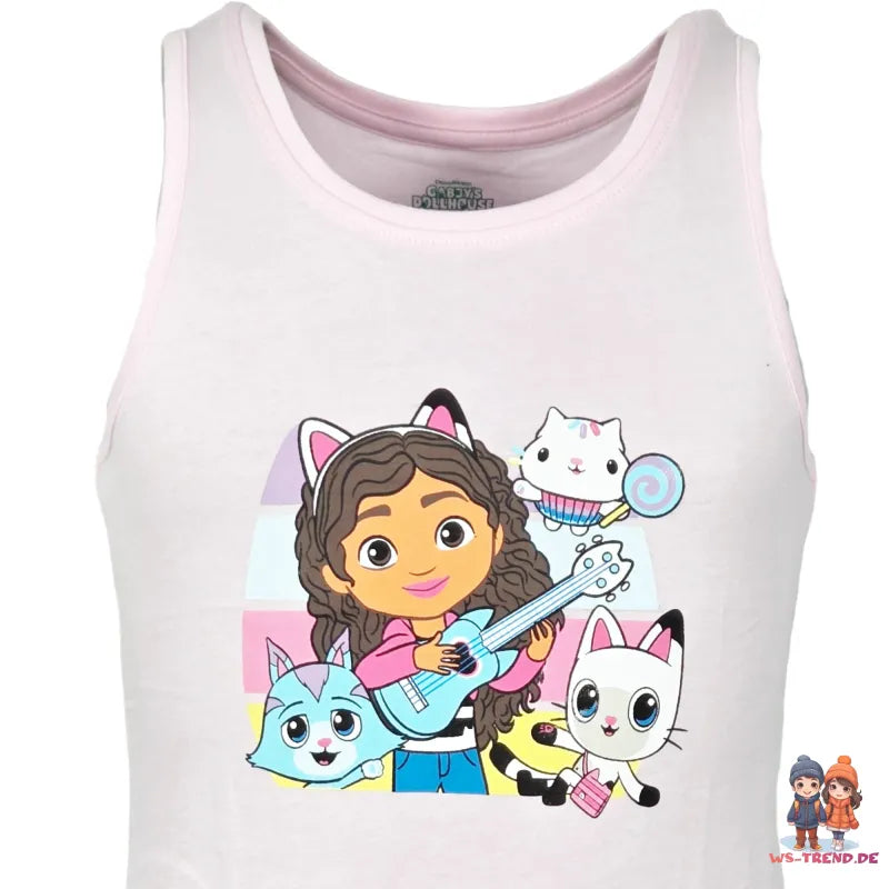 Gabbys Dollhouse Kinder Mädchen kurzarm Kleid Sommerkleid - WS-Trend.de 92-128 Baumwolle