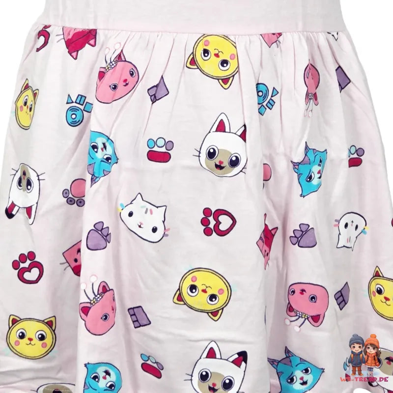 Gabbys Dollhouse Kinder Mädchen kurzarm Kleid Sommerkleid - WS-Trend.de 92-128 Baumwolle