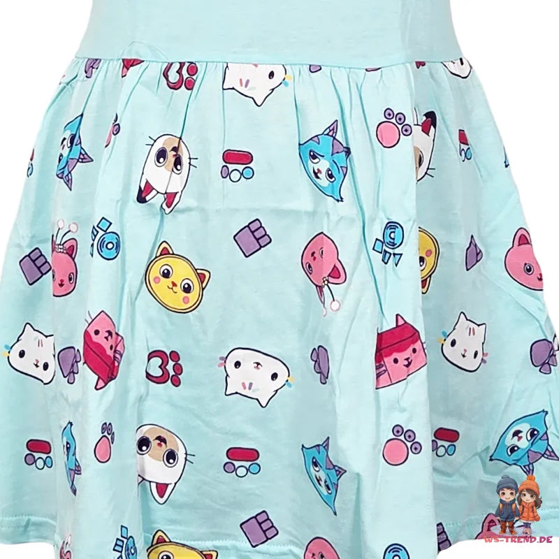 Gabbys Dollhouse Kinder Mädchen kurzarm Kleid Sommerkleid - WS-Trend.de 92-128 Baumwolle