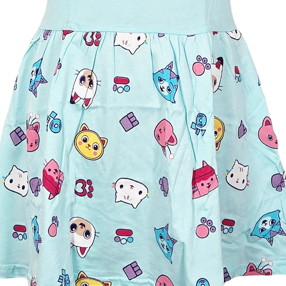 Gabbys Dollhouse Kinder Mädchen kurzarm Kleid Sommerkleid - WS-Trend.de 92-128 Baumwolle