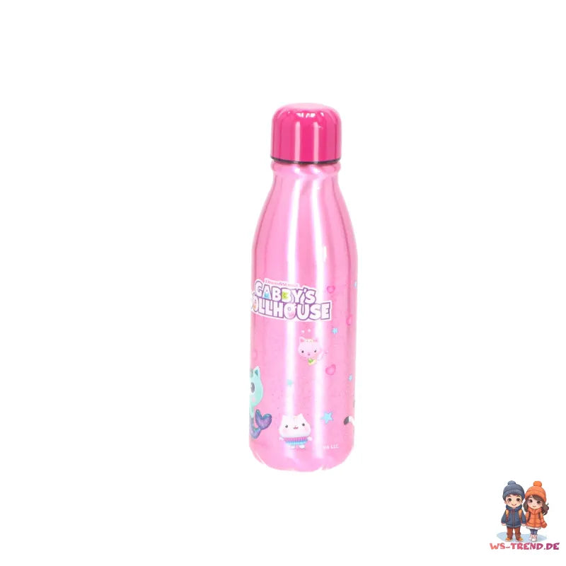 Gabbys Dollhouse Kinder Mädchen ALU Wasserflasche Trinkflasche Flasche 600 ml - WS-Trend.de