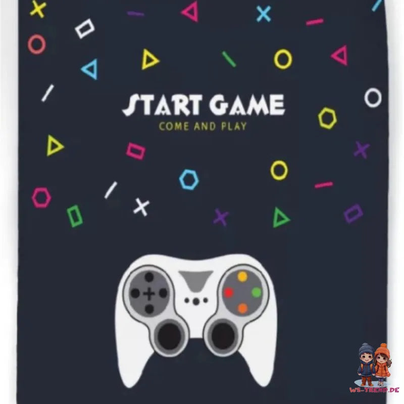 Gamer Zocker Bettwäsche 2tlg Set 135x200 80x80 cm Garnitur 100% Baumwolle - WS-Trend.de