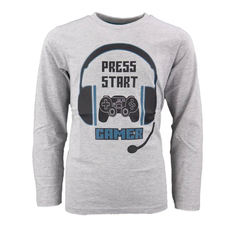 Gamer Jungen Kinder langarm Shirt - WS-Trend.de Zocker Spieler Gr. 116 bis 152 Baumwolle