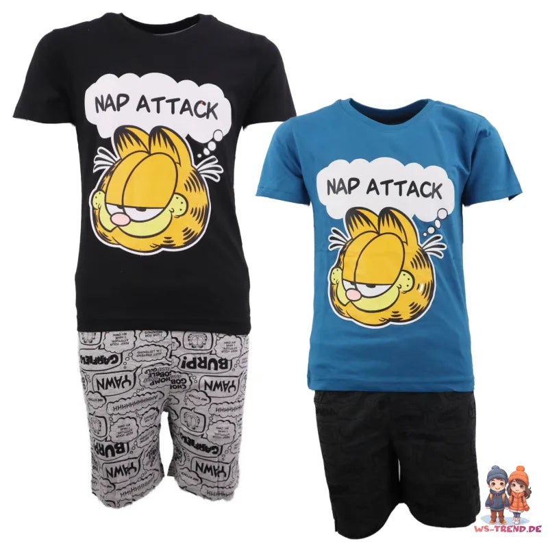 Garfield Kinder Jungen Schlafanzug Pyjama - WS-Trend.de der Kater Jugend kurzarm 134 bis 164