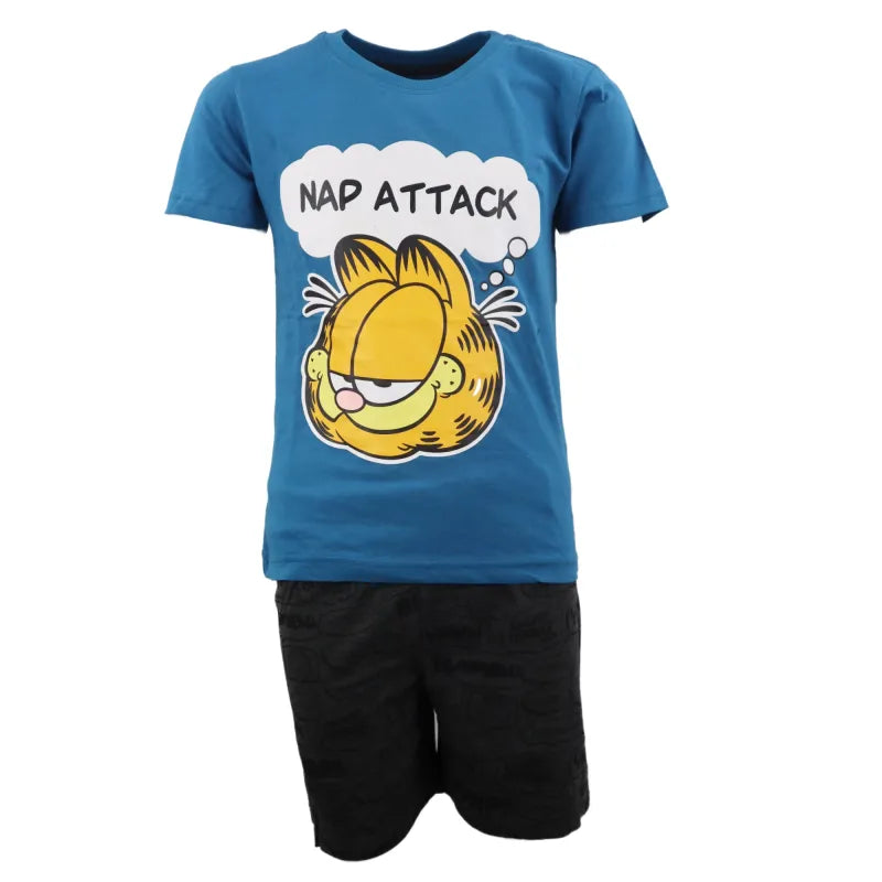 Garfield Kinder Jungen Schlafanzug Pyjama - WS-Trend.de der Kater Jugend kurzarm 134 bis 164
