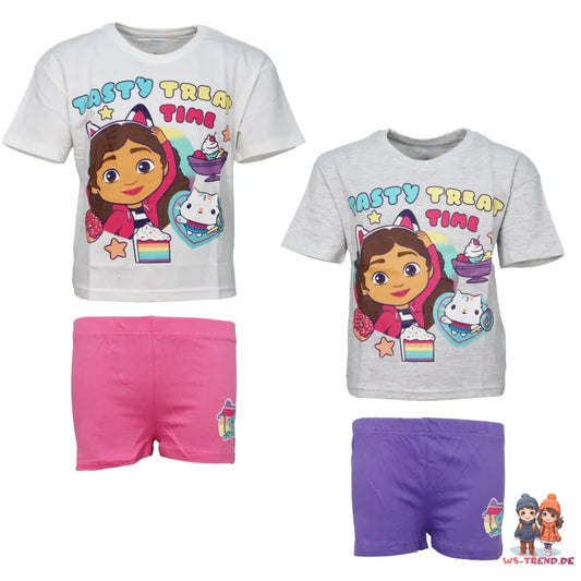 Gabbys Dollhouse Kinder Mädchen kurzarm Schlafanzug Pyjama - WS-Trend.de 104-134 Baumwolle