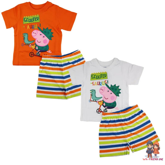 Peppa Wurz George Kinder Jungen Pyjama - WS-Trend.de Wutz Pig Schlafanzug 92-116 Shirt Shorts