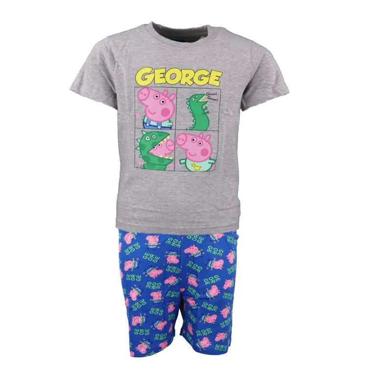 Peppa Pig George Kinder Jungen Pyjama WS Trend.de Wutz Schlafanzug 104 134 Shirt Shorts