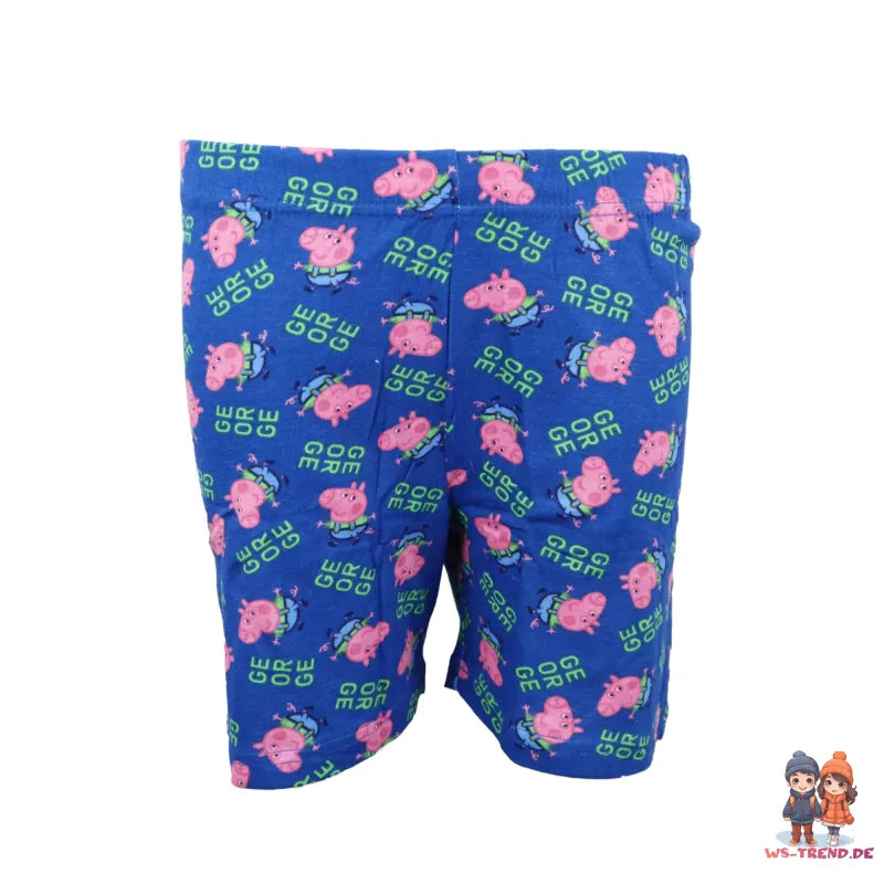 Peppa Pig George Kinder Jungen Pyjama WS Trend.de Wutz Schlafanzug 104 134 Shirt Shorts