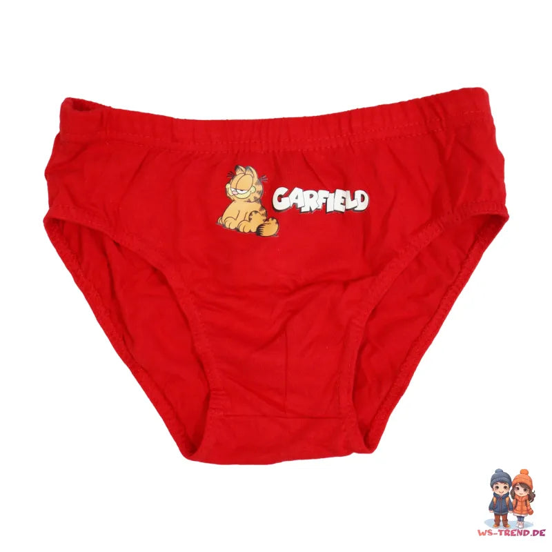 Garfield 3er Pack Slips Kinder Jungen Unterwäsche Unterhosen - WS-Trend.de 100% Baumwolle