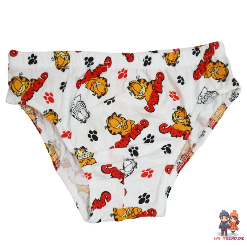 Garfield 3er Pack Slips Kinder Jungen Unterwäsche Unterhosen - WS-Trend.de 100% Baumwolle