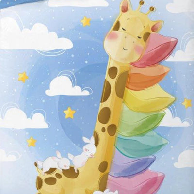 Giraffe Baby Bettwäsche 2tlg Set 100x135 40x60 cm 100% Baumwolle - Ansicht 2