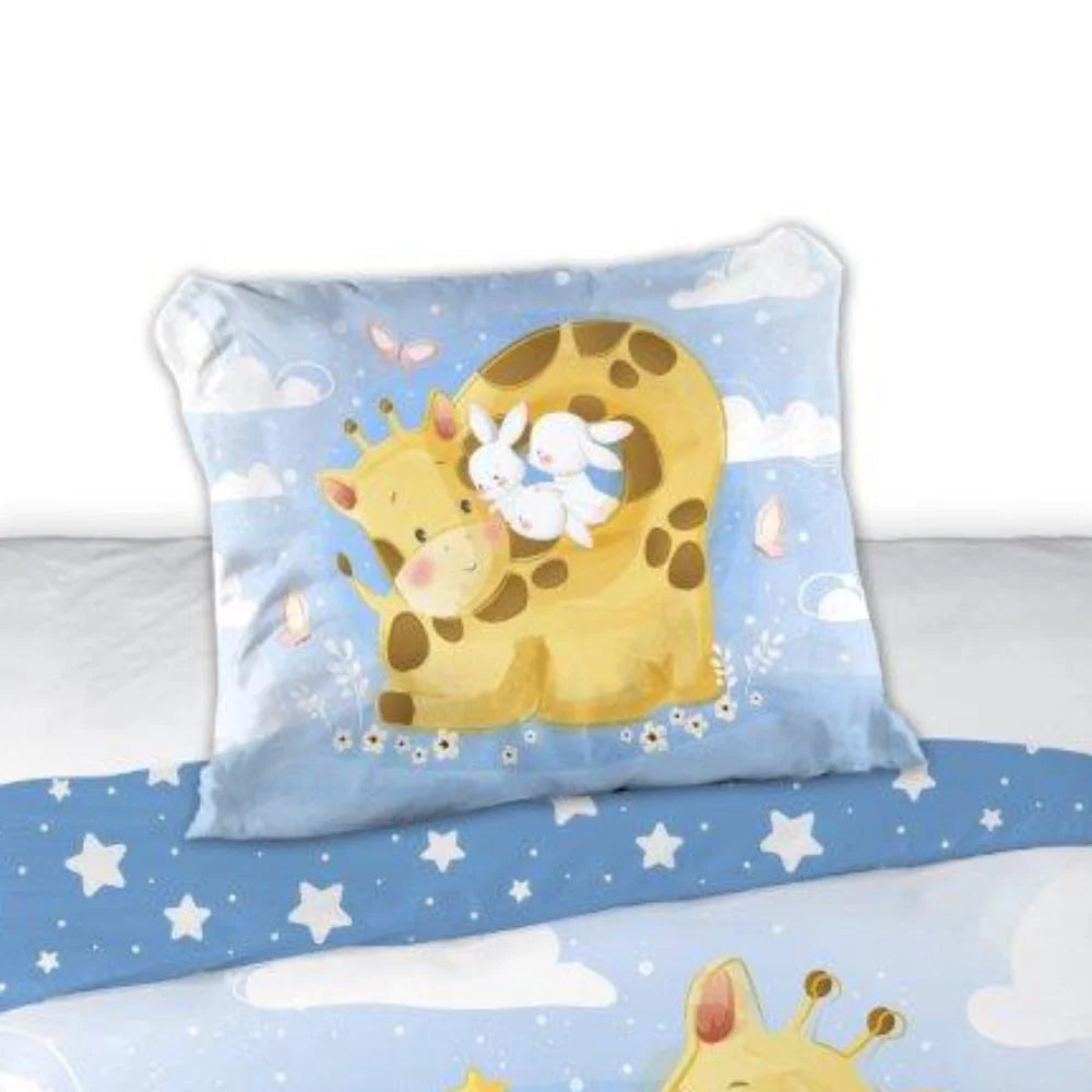 Giraffe Baby Bettwäsche 2tlg Set 100x135 40x60 cm 100% Baumwolle - WS-Trend.de